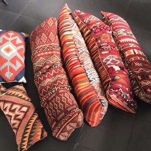 Bundle of 7 vintage Moroccan pillows.